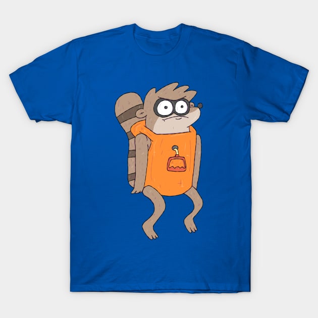 Regular Show - Rigbaby Muscle Mentor T-Shirt by surfinggiraffecomics